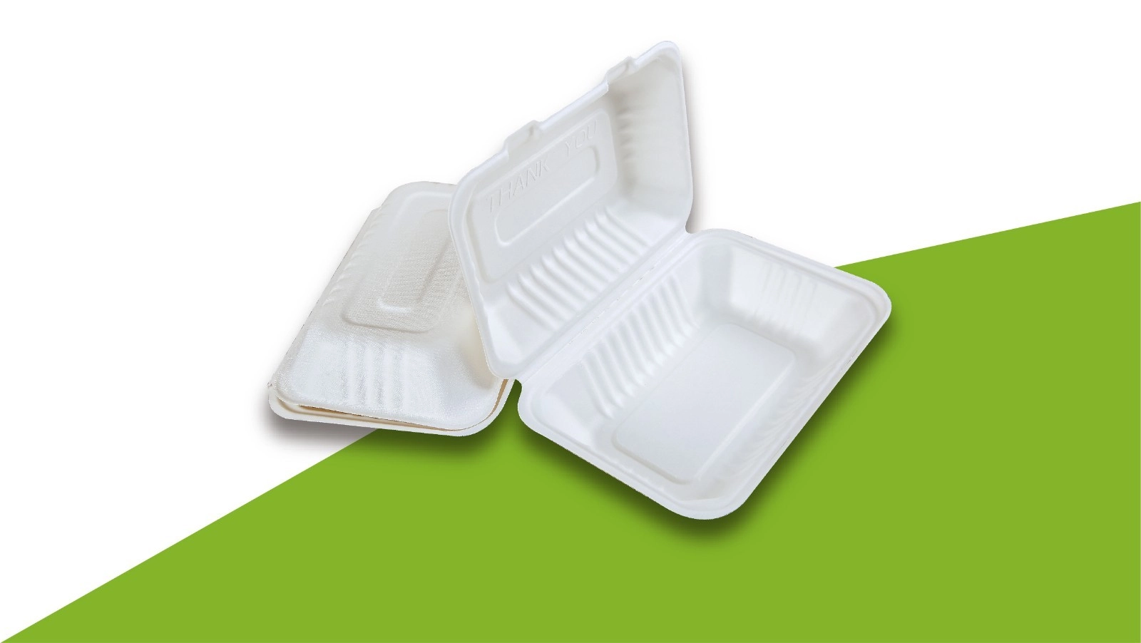 900ml Bagasse Compostable Clamshell Containers
